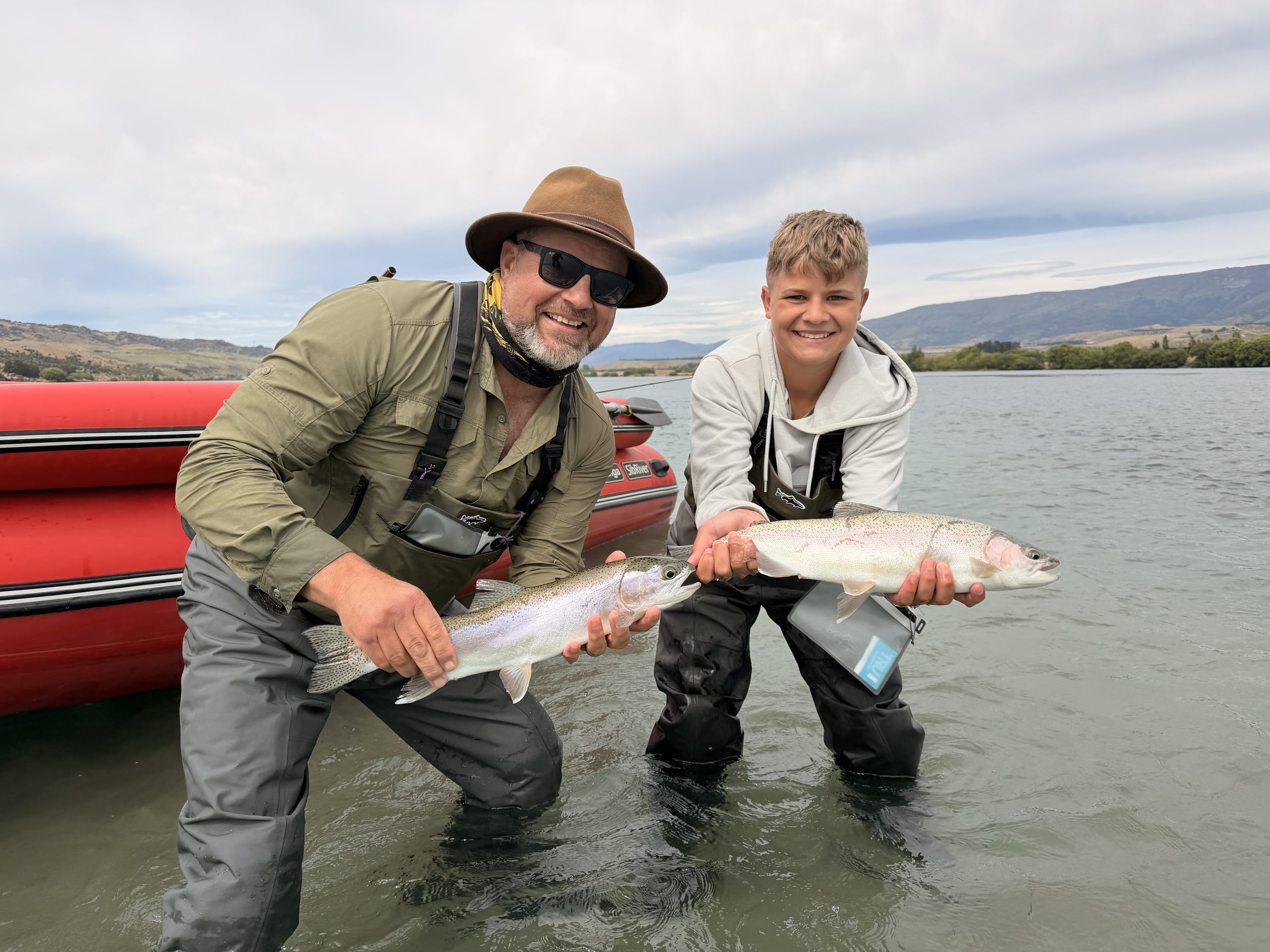 Winter fishing the Lake Dunstan Delta
